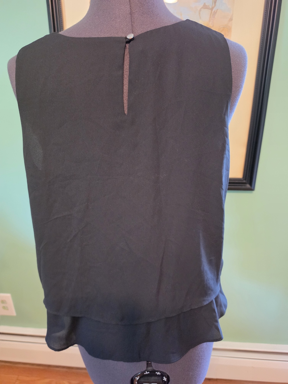 Metaphor Black Double-Layer Sleeveless Camisole - Picture 2 of 7